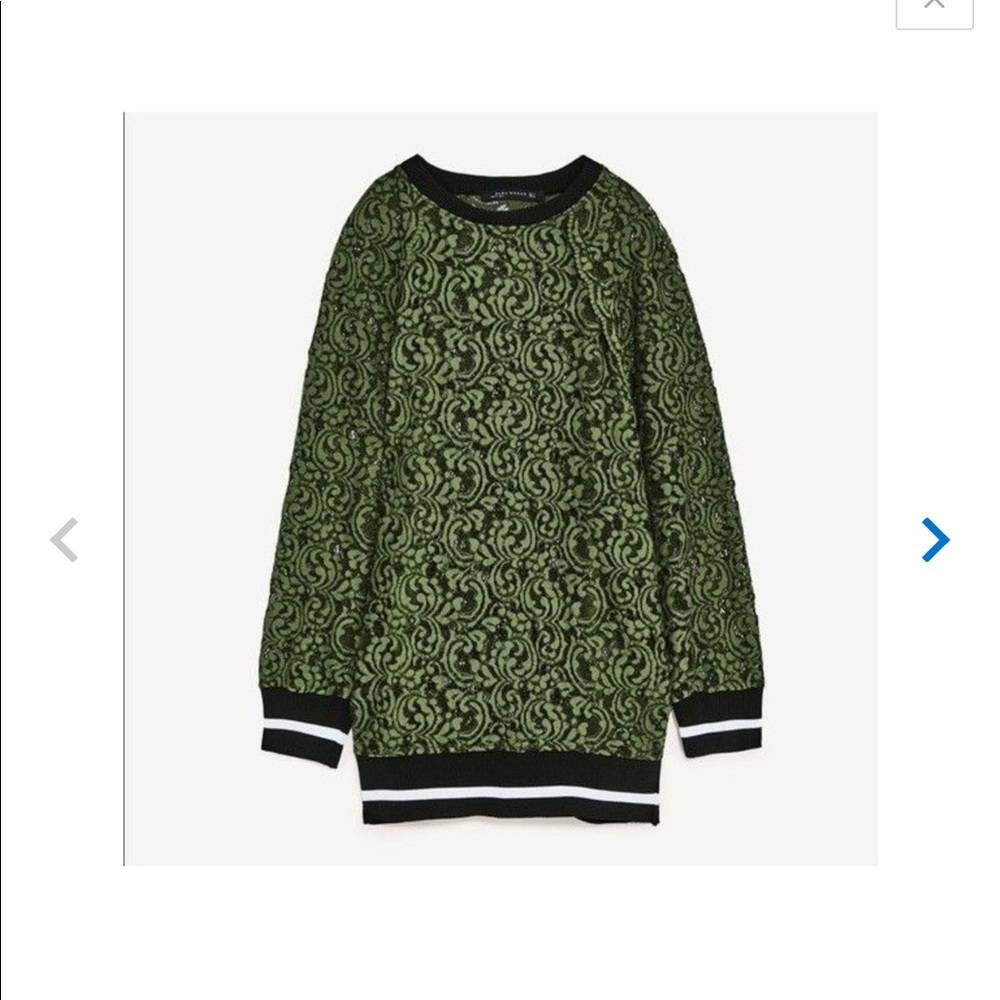 Zara lace sweatshirt
